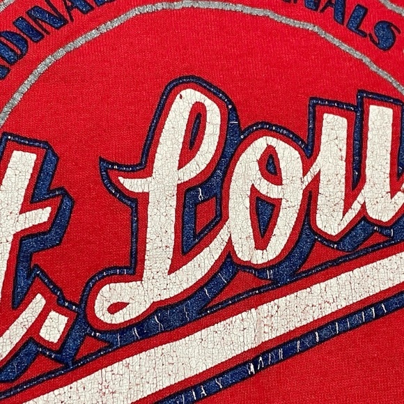Vintage St. Louis Cardinals MLB Baseball 1980s Crewneck Top Tee Tshirt - Picture 6 of 6
